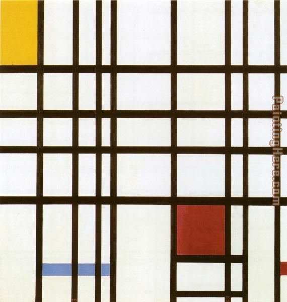 Composition with Red Yellow and Blue painting - Piet Mondrian Composition with Red Yellow and Blue art painting